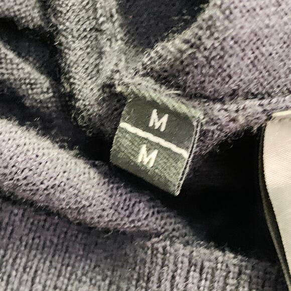 THE KOOPLES Size M Navy Black Merino Wool Skull Buttons V-Neck Cardigan - Picture 8 of 10